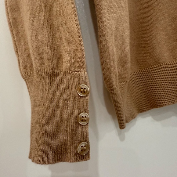 Anne Taylor Factory Camel Turtleneck Size Medium Petite. - Picture 3 of 4